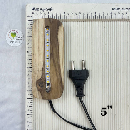 Wooden Light Lamp - Teak Wood 5" Tulsi Resin Store