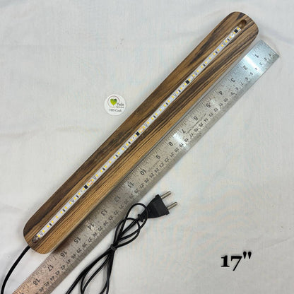 Wooden Light Lamp - Teak Wood 17" Tulsi Resin Store