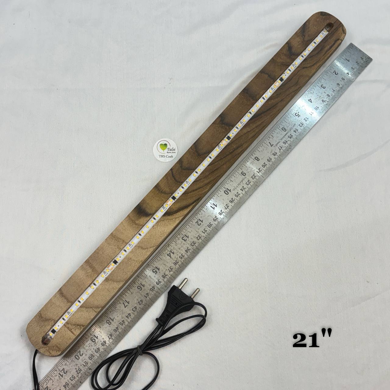 Wooden Light Lamp - Teak Wood 21" Tulsi Resin Store