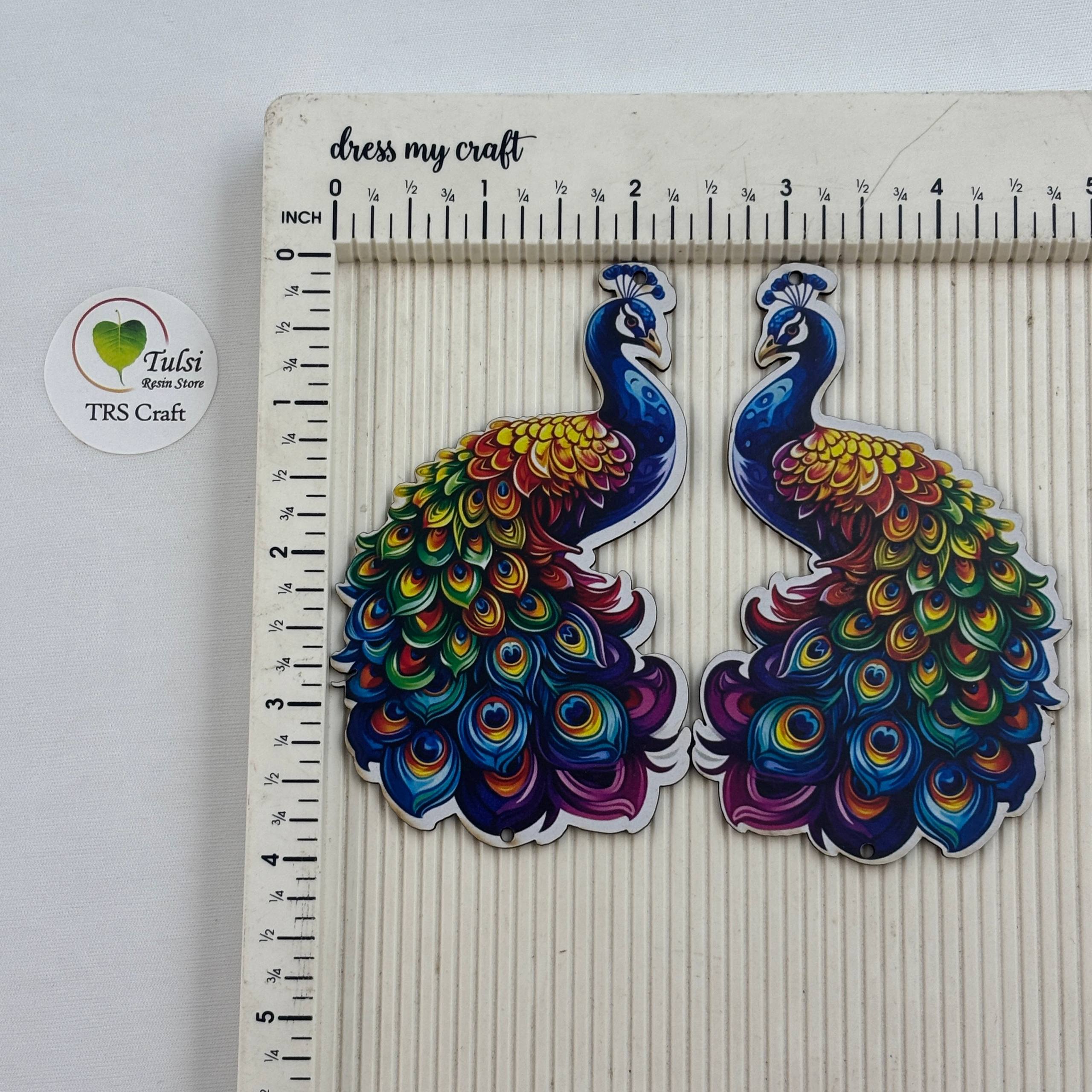 MDF Printed Peacock Cutout (E)