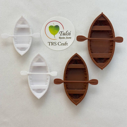 3D Miniature (A09) - Boat with Oar Tulsi Resin Store