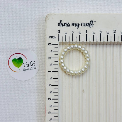White Pearl Ring (G) - 1"
