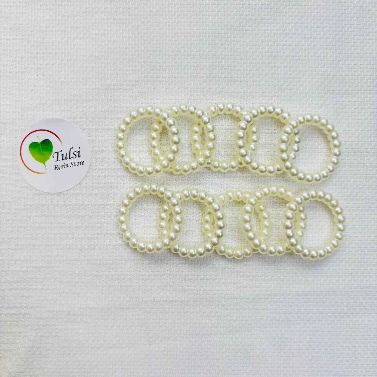White Pearl Ring (G) - 1"