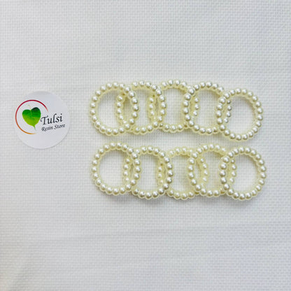White Pearl Ring (G) - 1"