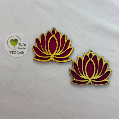 Small Lotus Hanging (2 pcs) - Pink - Tulsi Resin Store