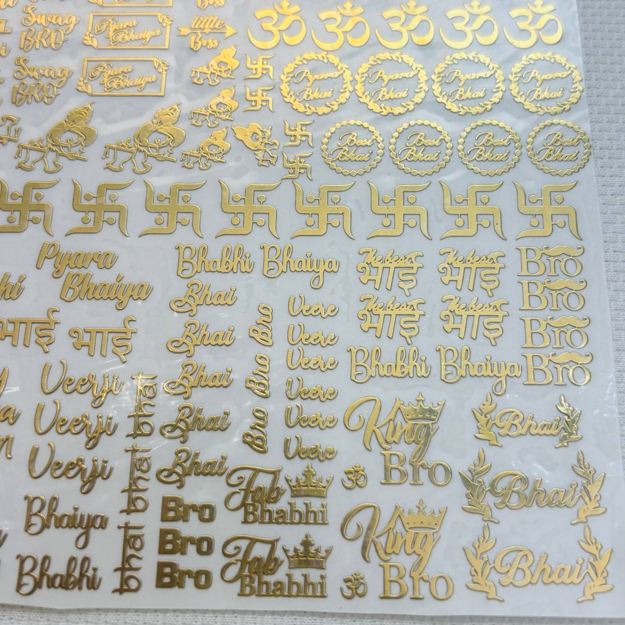 Metal Sticker - A6 Mix Rakhi (B) Tulsi Resin Store