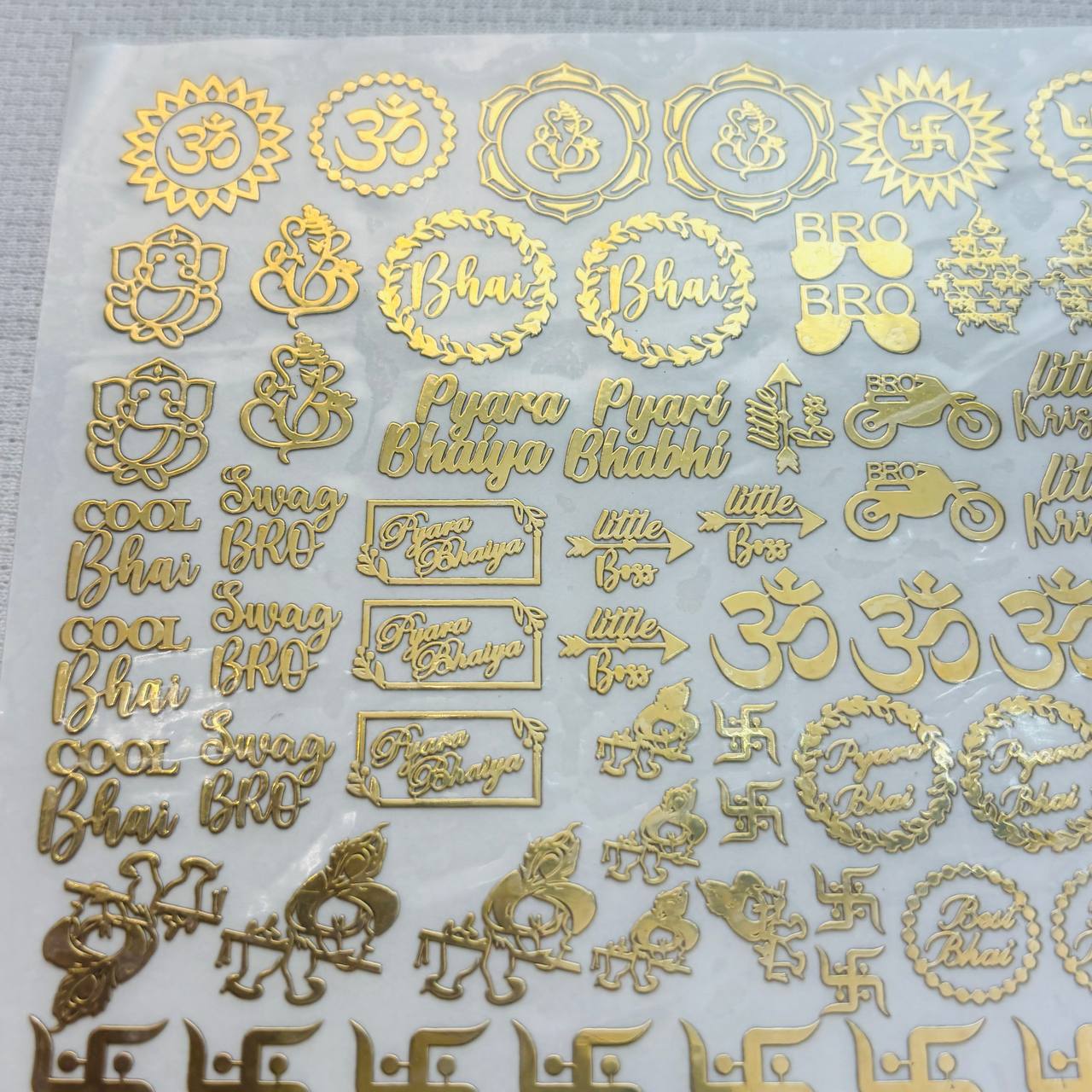 Metal Sticker - A6 Mix Rakhi (B) Tulsi Resin Store