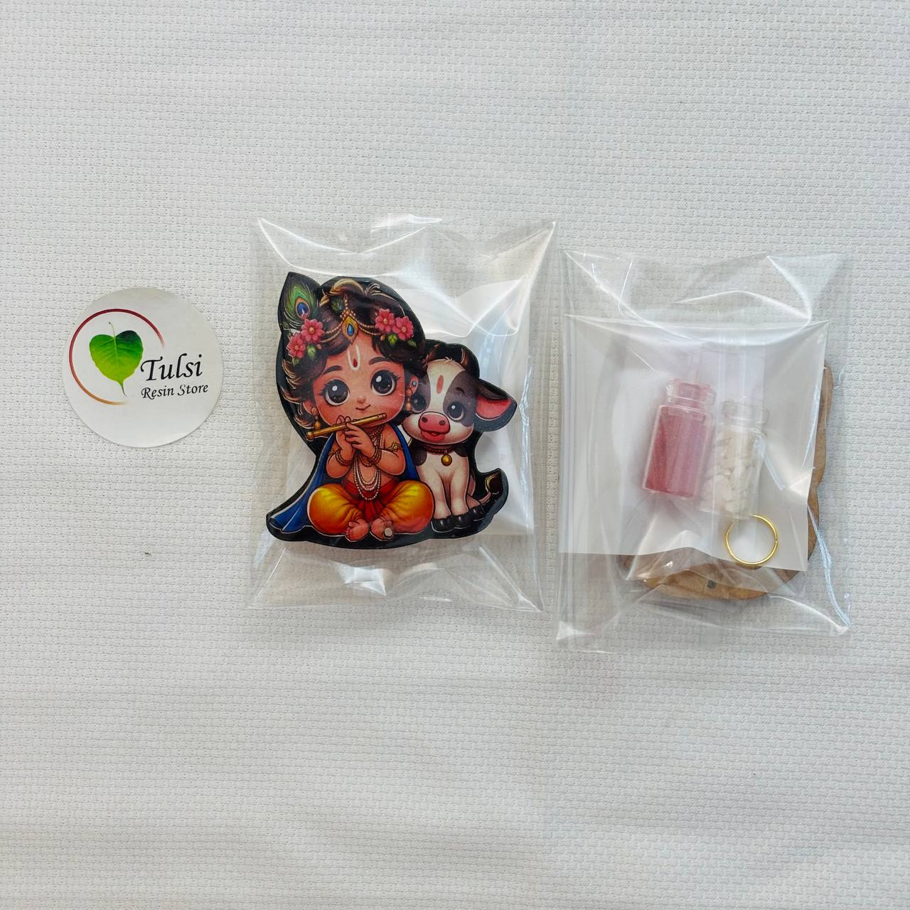 Kumkum Chawal Set with MDF (A) - Krishna Tulsi Resin Store
