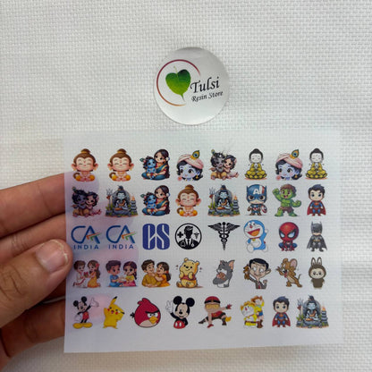 A7 Insert Sheet - Rakhi Cartoon (B) - - Tulsi Resin Store