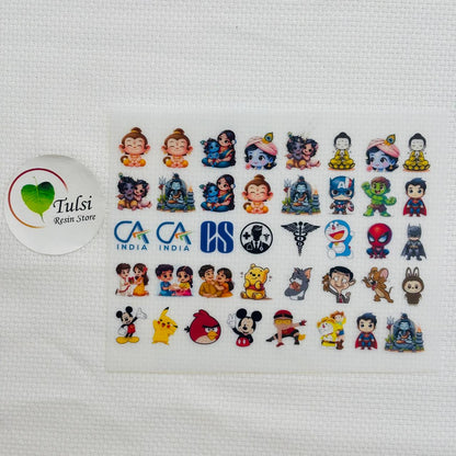 A7 Insert Sheet - Rakhi Cartoon (B) - - Tulsi Resin Store