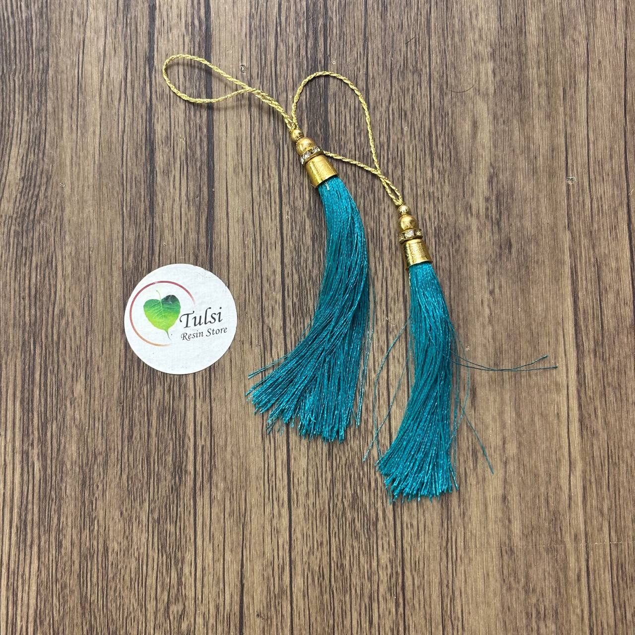 Tassels for Bookmark (2pc) - Pine Green - tulsiresin