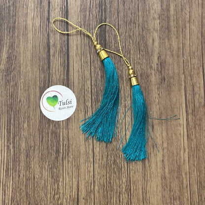 Tassels for Bookmark (2pc) - Pine Green - tulsiresin