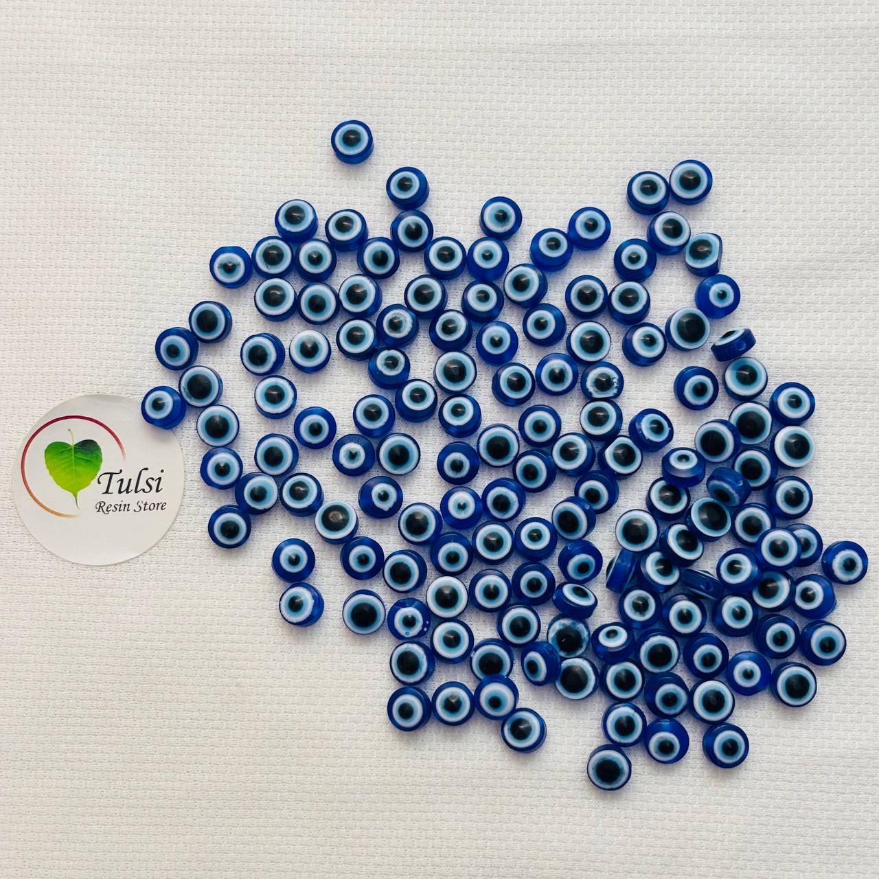 Evil Eye Beads (C) (2Pc) - Flat Round