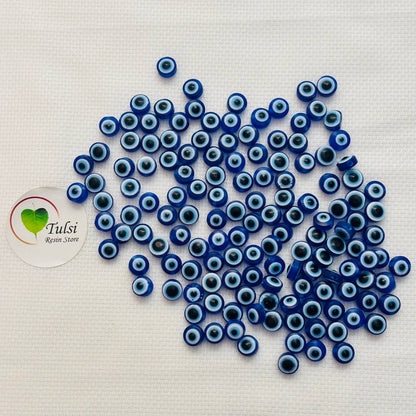 Evil Eye Beads (C) (2Pc) - Flat Round