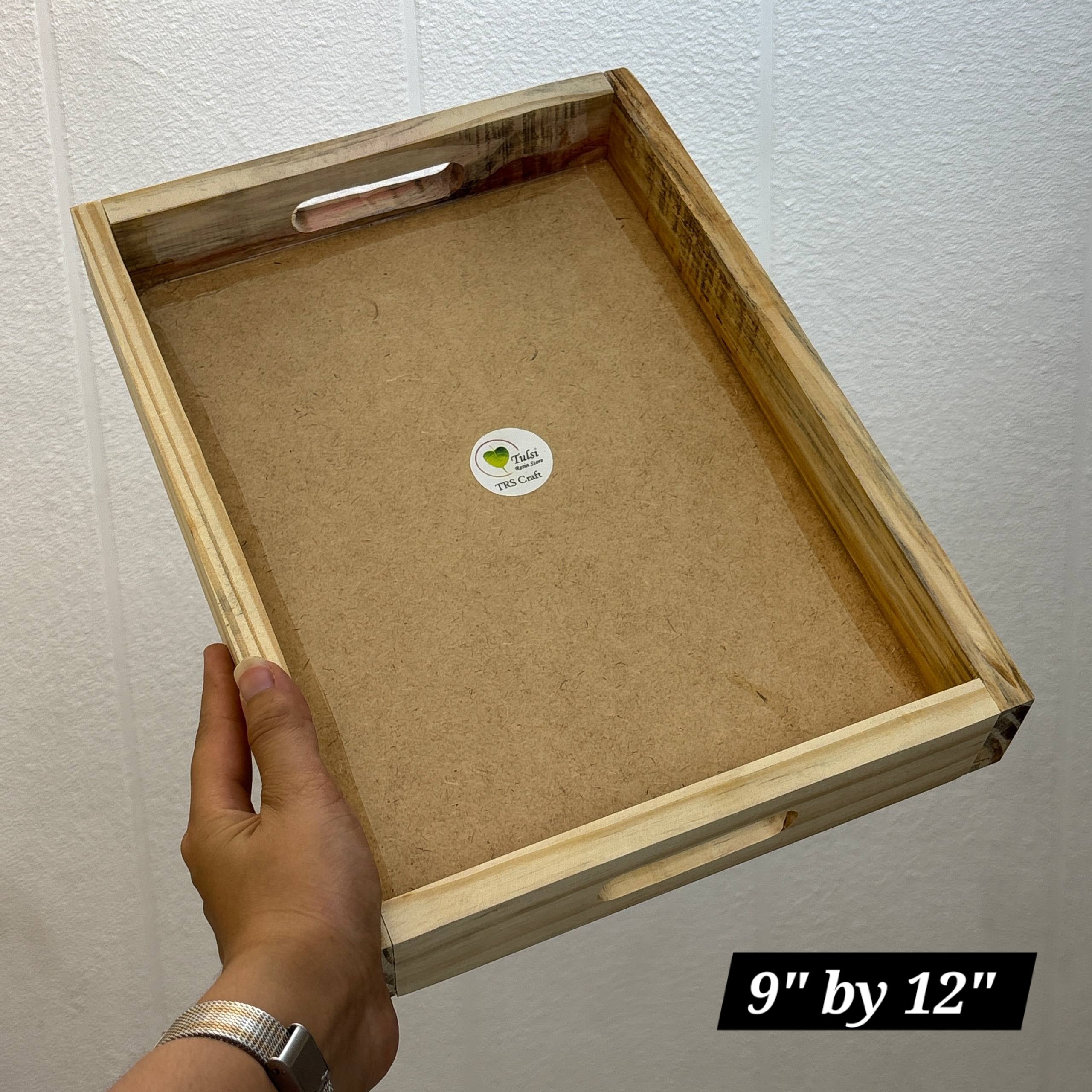 Wooden Tray 9"*12" Tulsi Resin Store