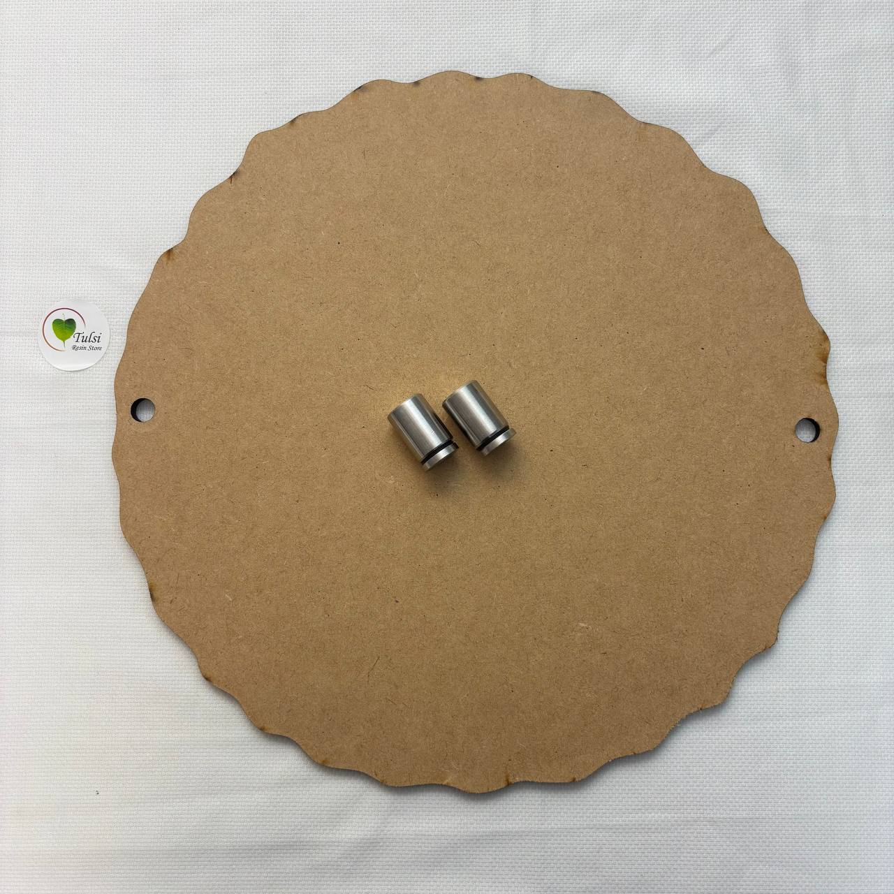MDF Nameplate With Stud Hook Round Agate Tulsi Resin Store