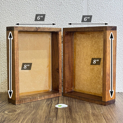 Teakwood Floating Frame (B) - Book 6" by 8" Tulsi Resin Store