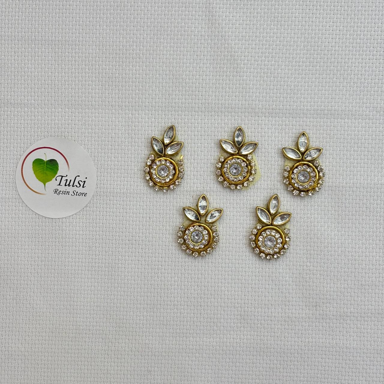 Kundan Patch/Booty (B) -Flower Tulsi Resin Store