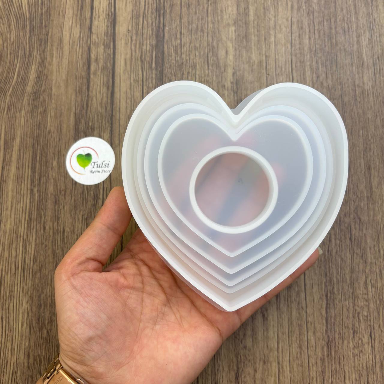 Heart Steps T-light Holder Mould