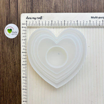 Heart Steps T-light Holder Mould