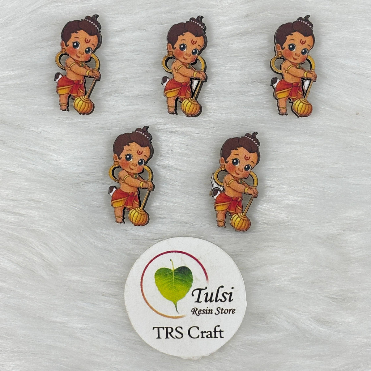 MDF Printed Rakhi Charm (H) - Hanuman Ji With Gada