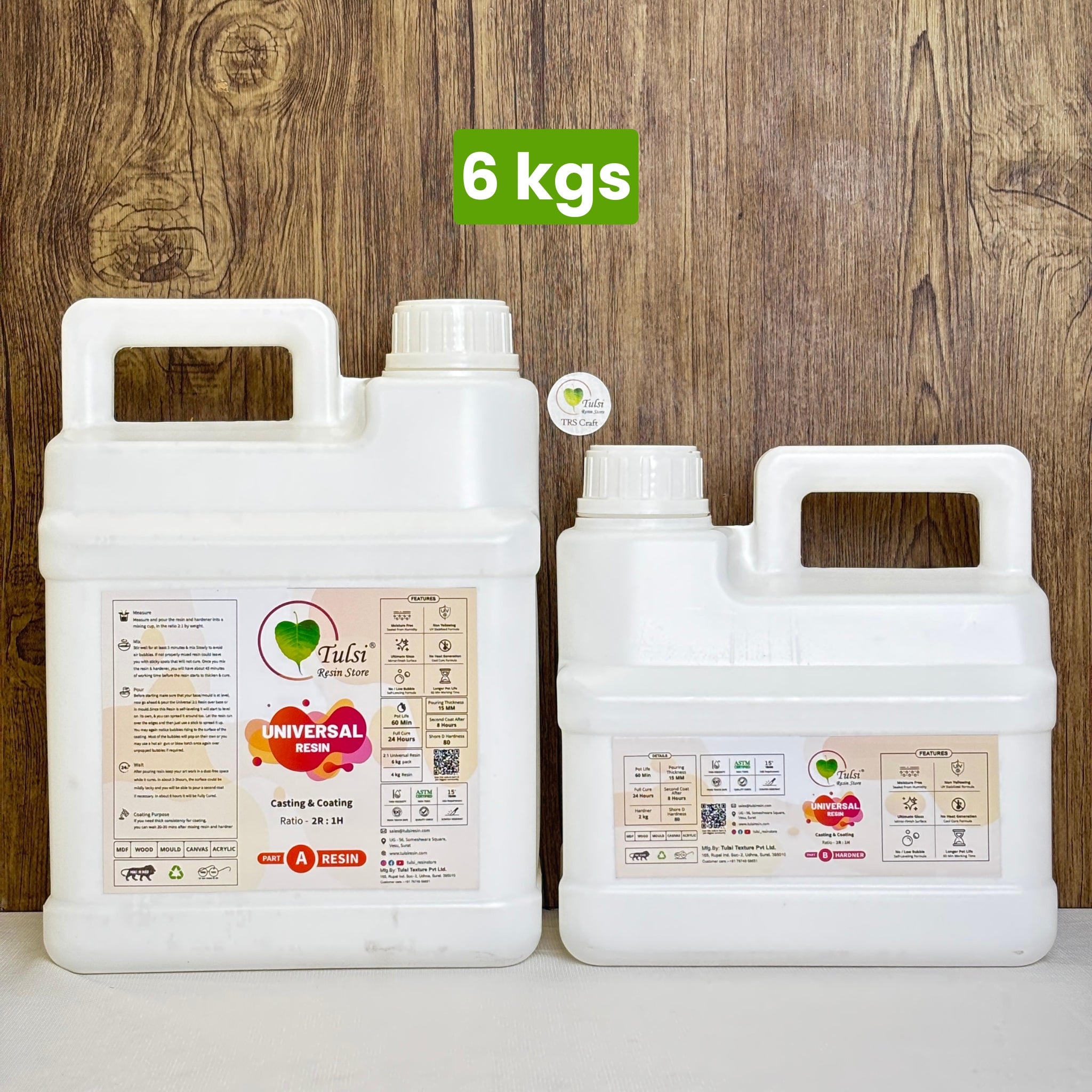 2:1 Universal Resin - Ultimate Multi Use Resin 6.0 Kg Tulsi Resin Store