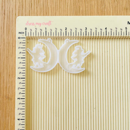 6 Pcs Crescent Earring / Keychain Mould