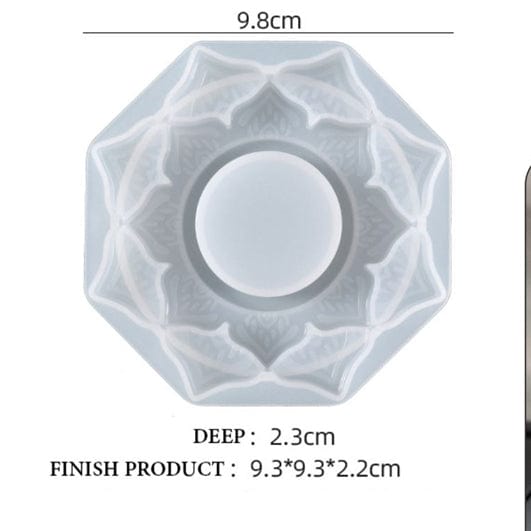 Mandala Lotus T-Light Holder  Mould (B)