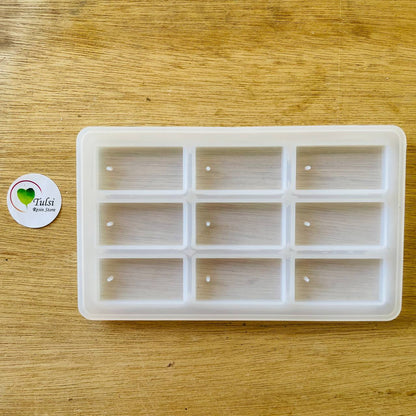 9 Cavity Rectangle Keychain Mould Tulsi Resin Store