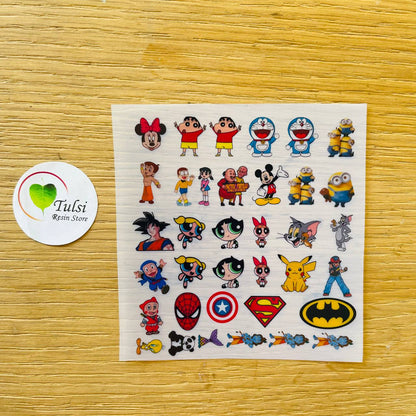 A7 Insert Sheet - Rakhi Cartoon (A) - - Tulsi Resin Store