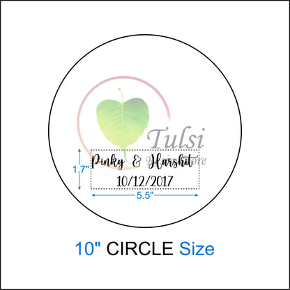 Custom Metal Sticker - Couple Platter (Name+Date)