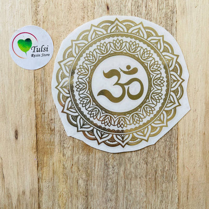 Metal Sticker - Designer Om (B) Tulsi Resin Store
