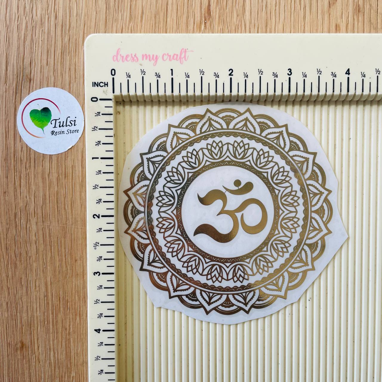 Metal Sticker - Designer Om (B) Tulsi Resin Store