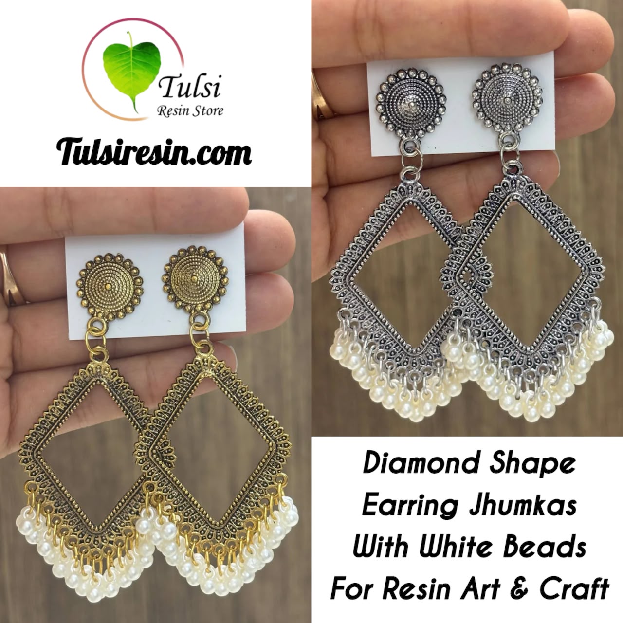 Earring Bazel / Jhumka - (J) Tulsi Resin Store