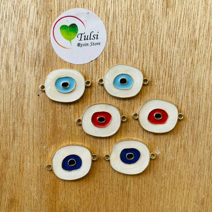 Evil Eye Charm With Two Hooks - J