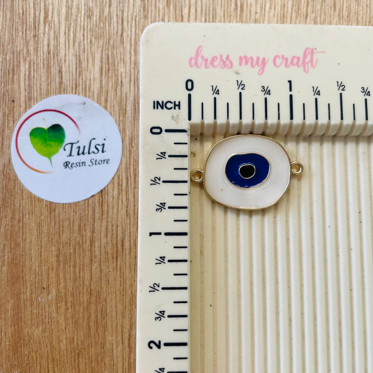 Evil Eye Charm With Two Hooks - J
