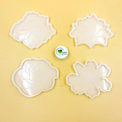 Floral Coaster Mould - Set of 4 Tulsi Resin Store