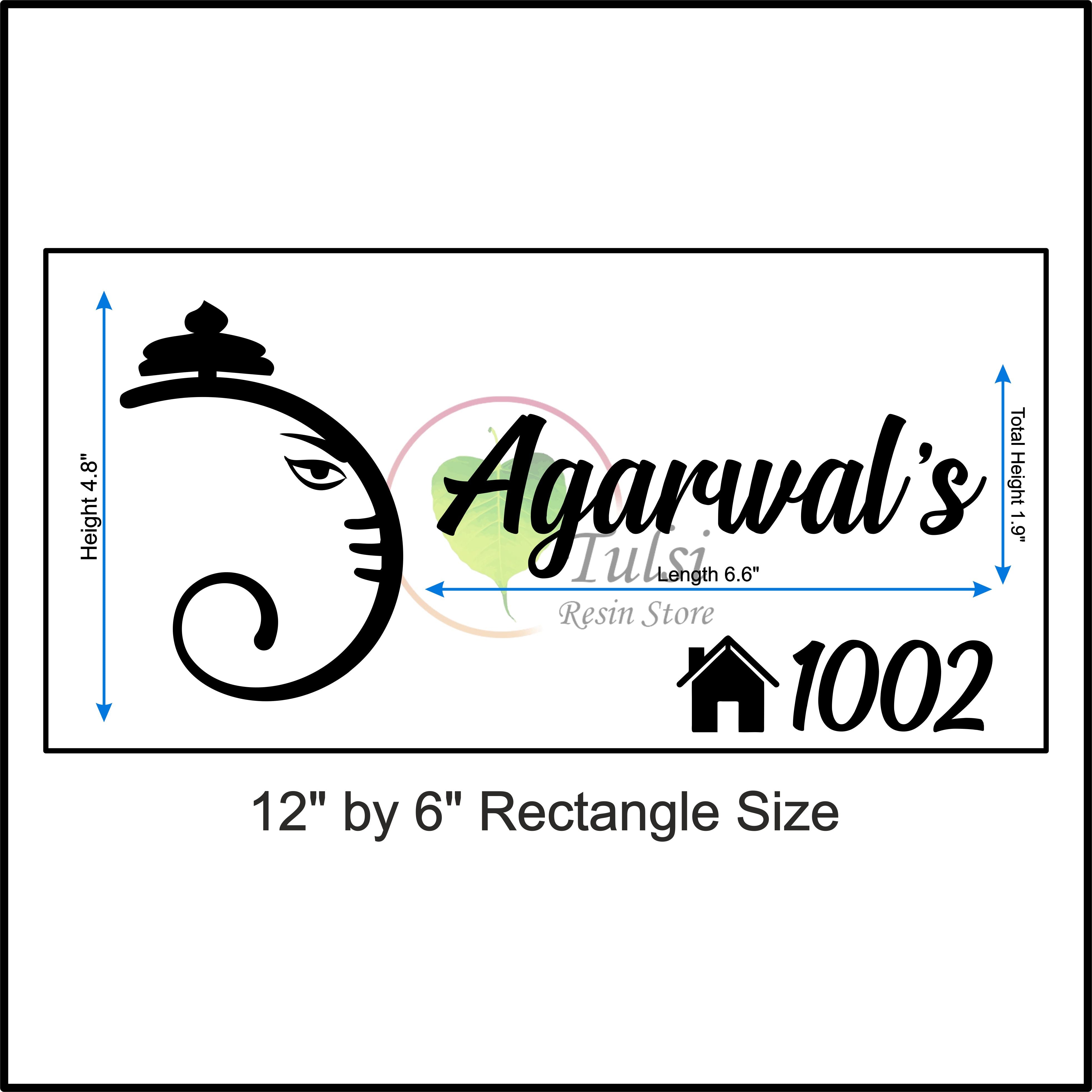 Custom Nameplate Base + Acrylic Name (Design A)