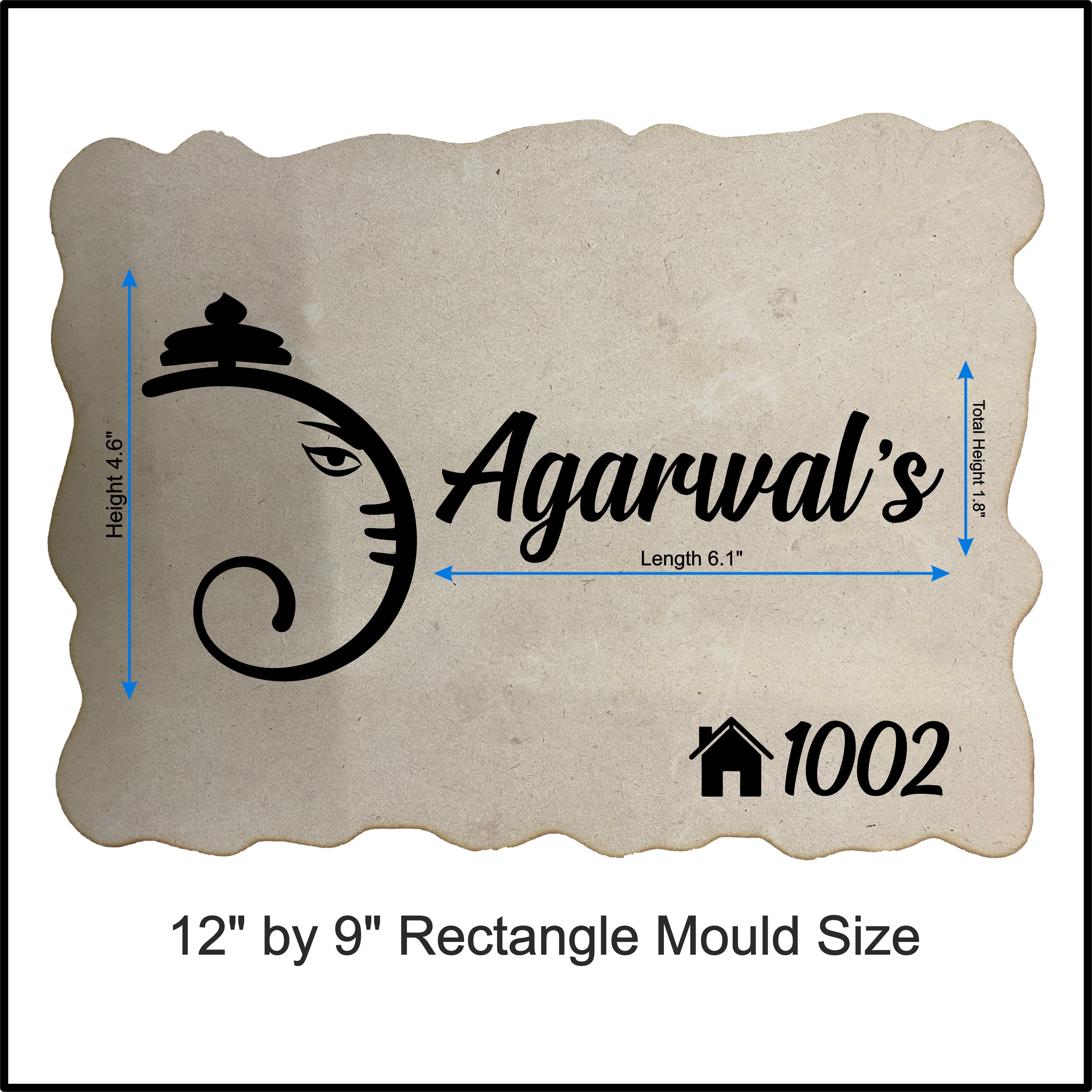 Custom Nameplate Base + Acrylic Name (Design A)