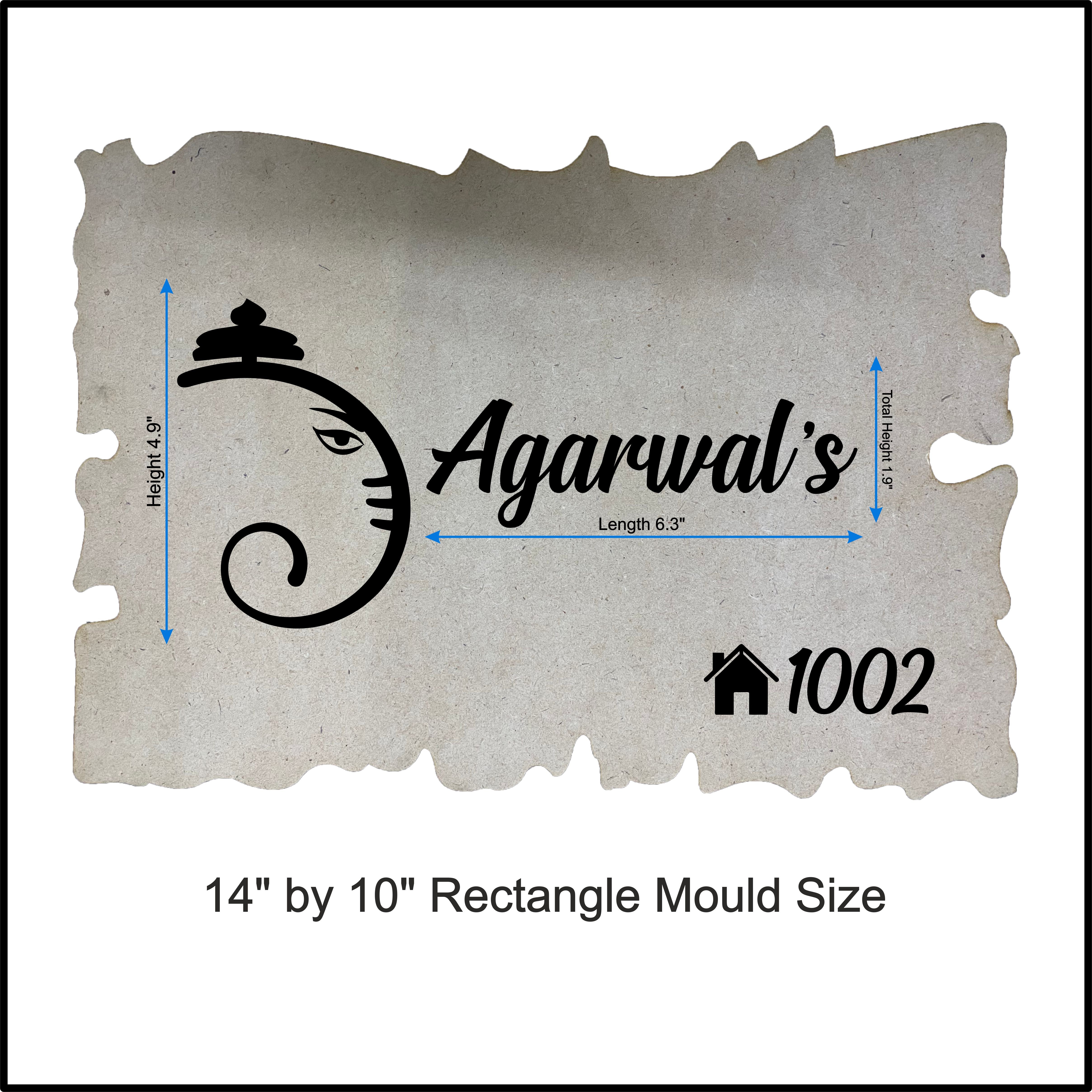 Custom Nameplate Base + Acrylic Name (Design A)
