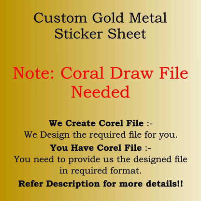 Custom Gold Metal Sticker Sheet Tulsi Resin Store