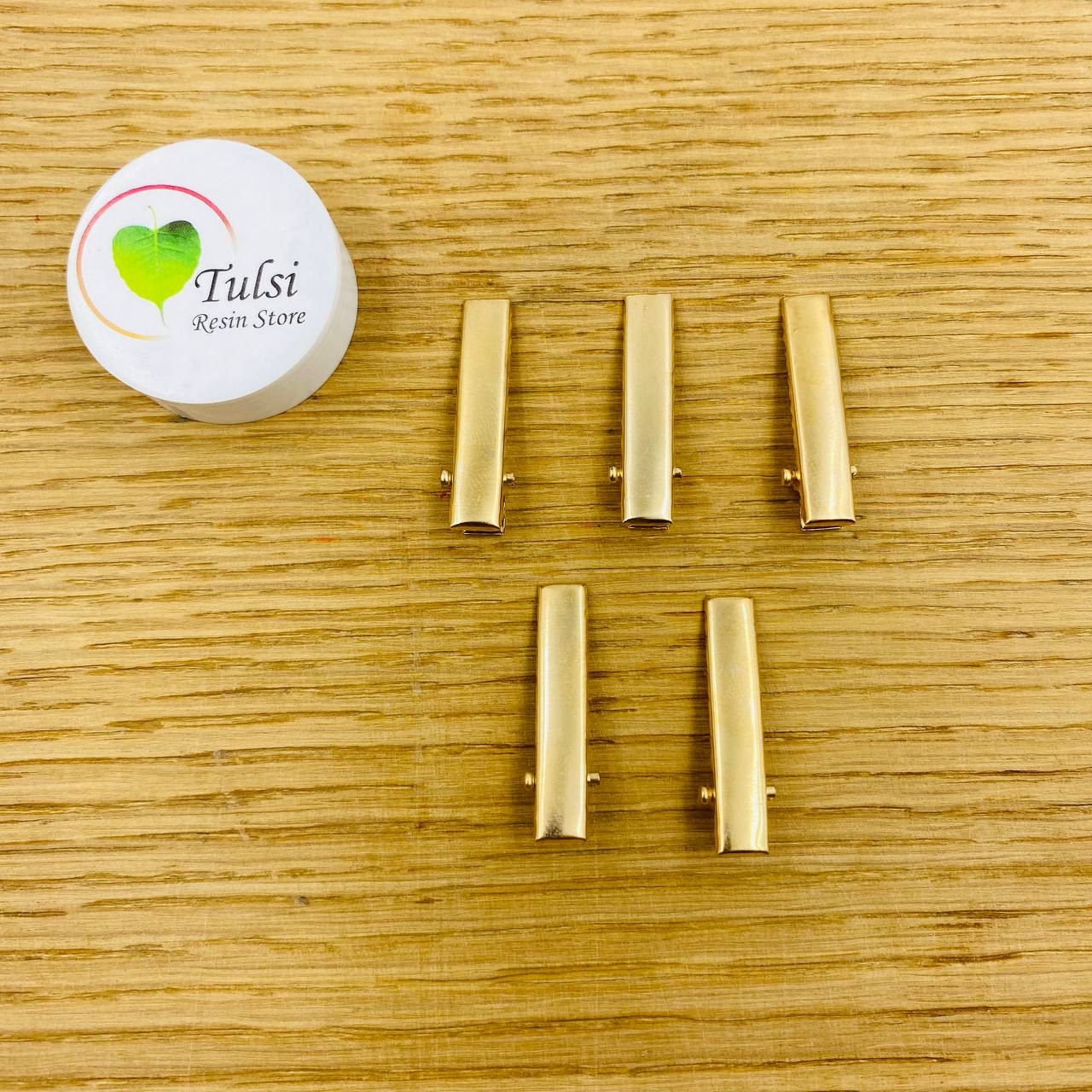 Small Alligator Hair Clip - 1.25" (5 Pcs) - Gold - Tulsi Resin Store