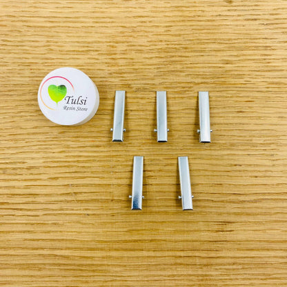 Small Alligator Hair Clip - 1.25" (5 Pcs) - Silver - Tulsi Resin Store