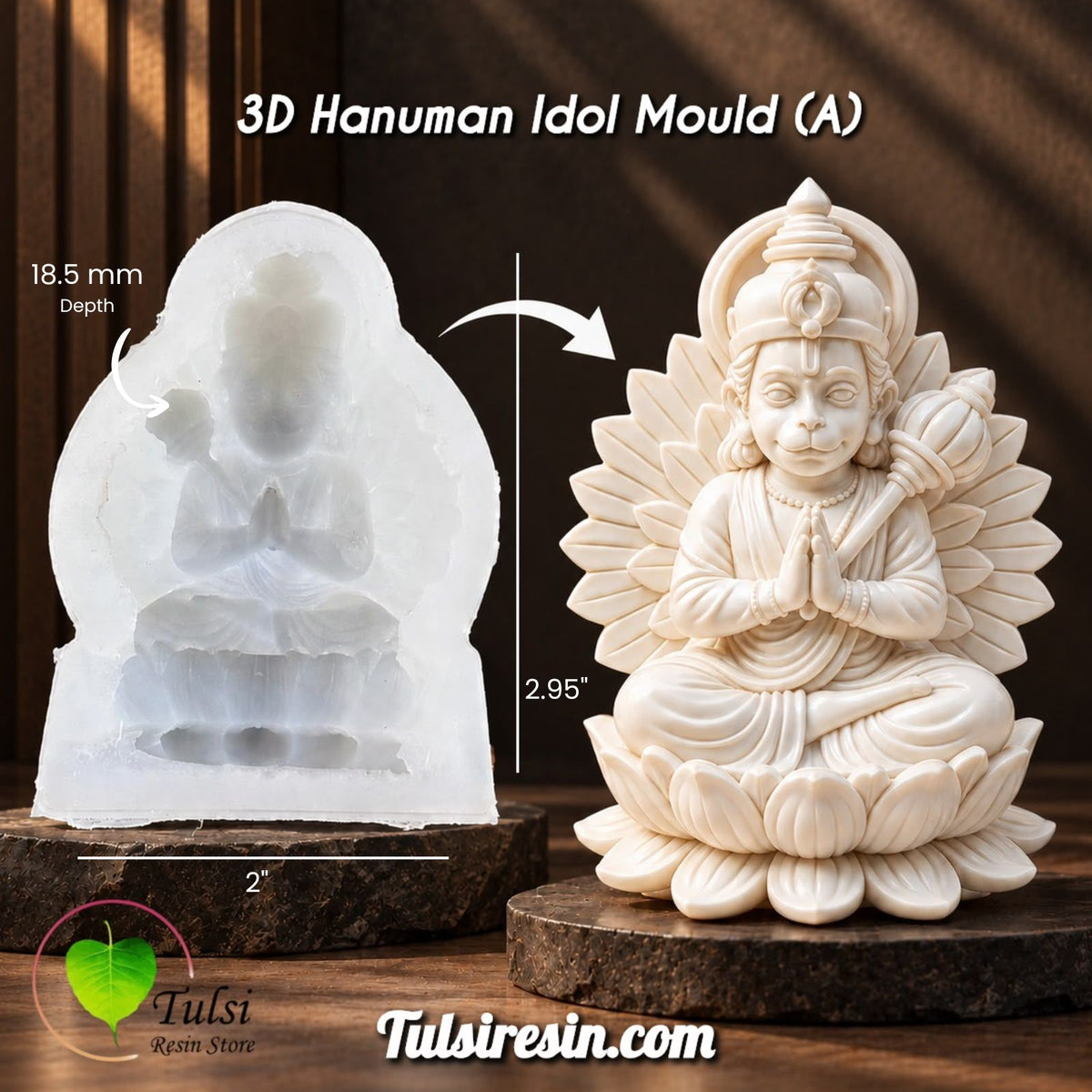 3D Hanuman Idol Mould (A)