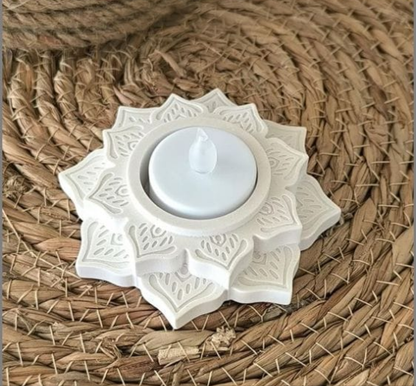 Mandala Lotus T-Light Holder  Mould (B)