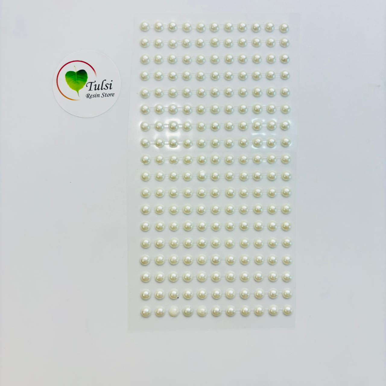 White Pearl Sticker (B) Tulsi Resin Store