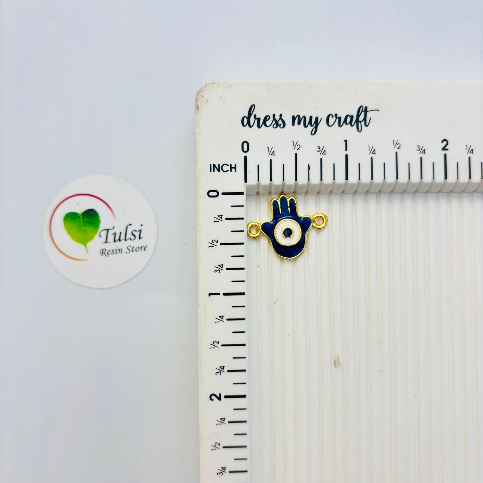 Evil Eye Charm With Two Hooks - D Tulsi Resin Store