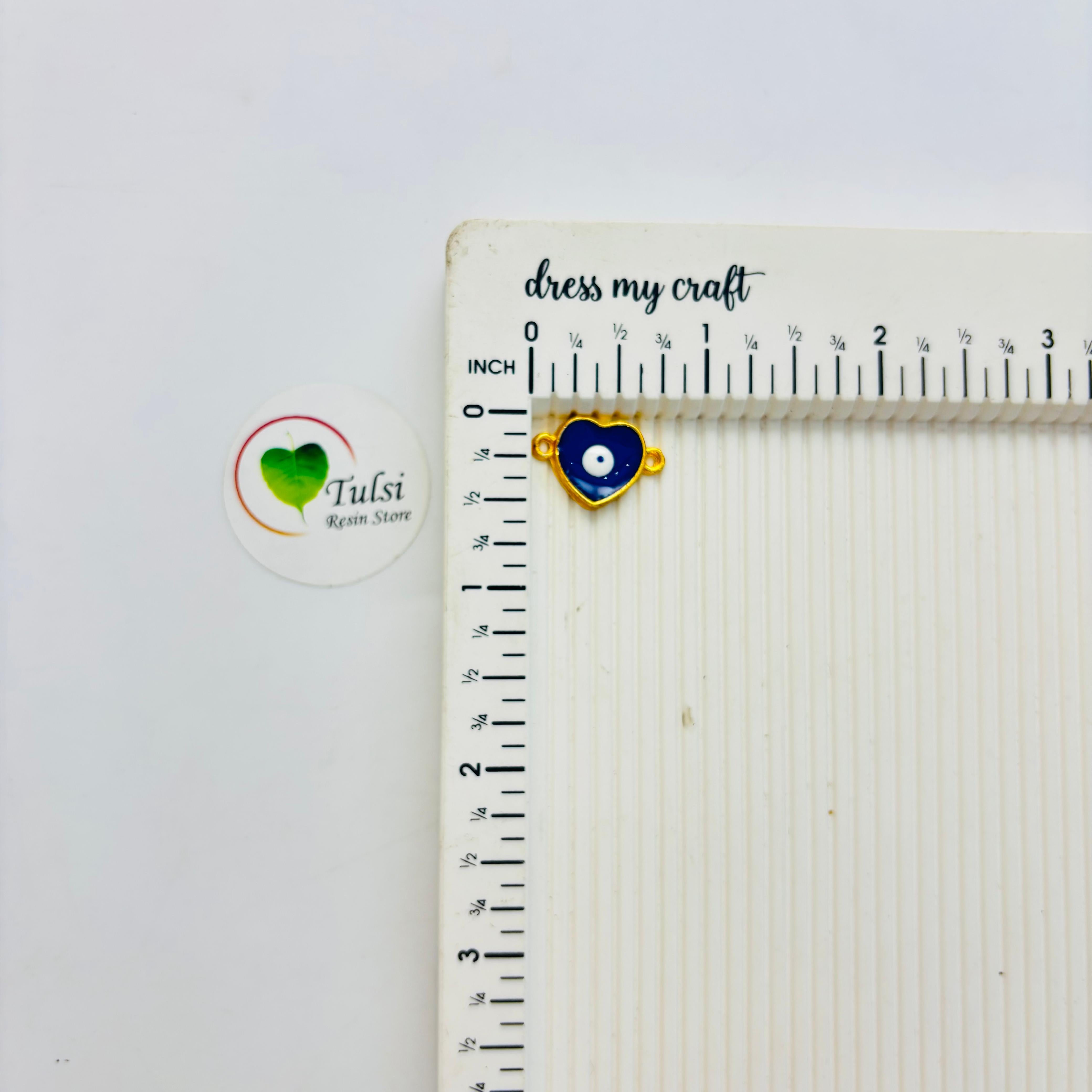 Evil Eye Charm With Two Hooks - H Tulsi Resin Store