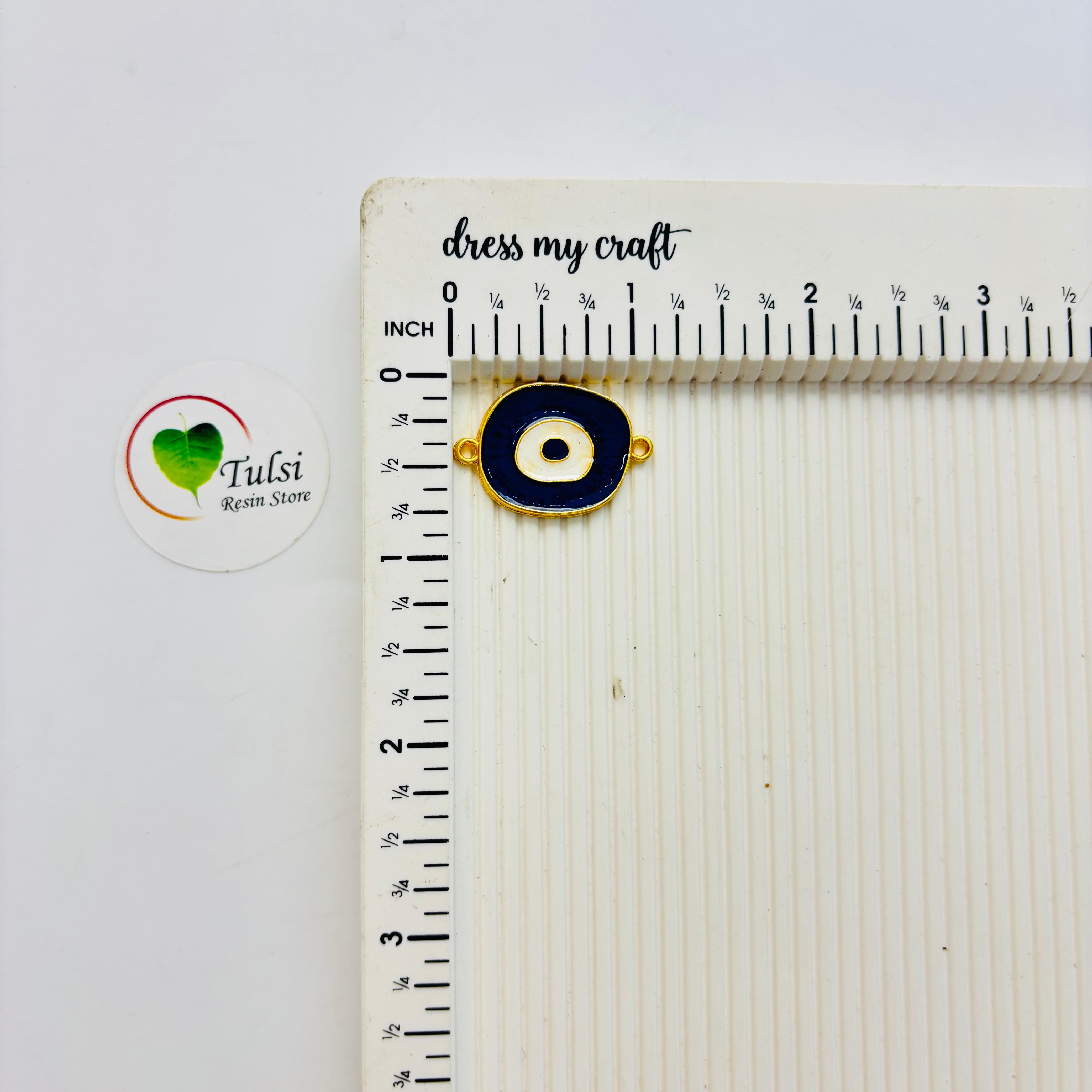 Evil Eye Charm With Two Hooks - M Tulsi Resin Store