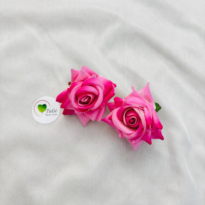 Shaded Rose Artificial Flower (2 Pcs) - - Tulsi Resin Store